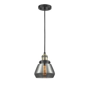 Fulton - 1 Light Cord Hung Mini Pendant In Industrial Style-10 Inches Tall and 7 Inches Wide - 1 of 1