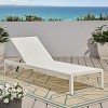 Wooakway Minimalist 77.5"L Patio Chaise Lounge with Wheels Aluminum Frame Breathable Mesh for Poolside Garden Yard Terrace Deck Balcony Lawn - 4 of 4