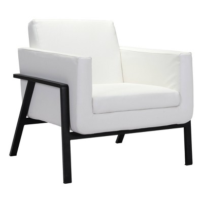 Modern Upholstered Lounge Chair White - ZM Home