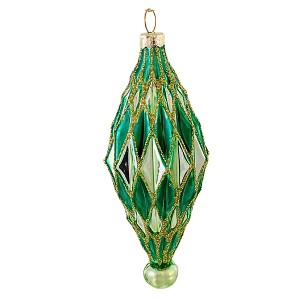 Cody Foster 4.5 Inch Midcentury Diamonds Small Christmas Tree Ornament , Christmas Decor Waffle Honeycomb Drop (1PC) - 1 of 4