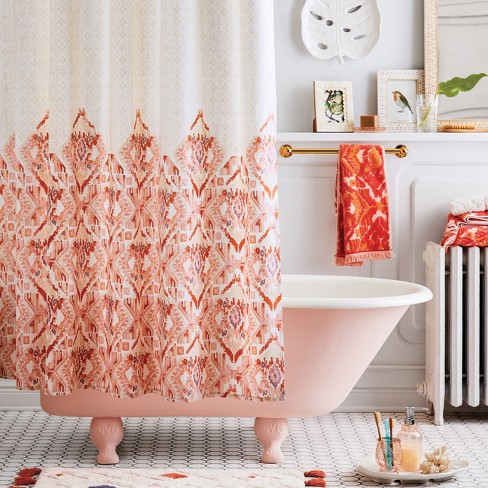 Tasseled Diamond Woven Bath Rug White - Opalhouse™