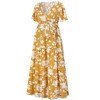 Maternity Maxi Dress Wrap V Neck Baby Shower Pregnancy Nursing Dresses - 2 of 4