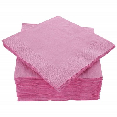 SparkSettings Beverage Napkins, 5” x 5” 2 Ply Paper Napkins, Pack of 100