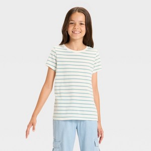 Girls' Short Sleeve Classic Fit T-Shirt - Cat & Jack™ - 1 of 3