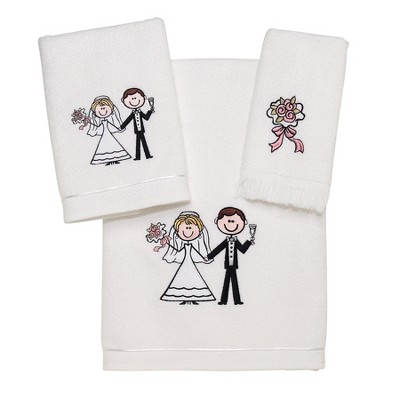 Avanti Bride & Groom 3 Pc Towel Set