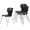 School Student Stack Chair - Luxurious and Comfortable Seat with Robust Riveted Frame - for Classrooms in Home Learning or Office - Packk of 4 Chairs - 4 of 4