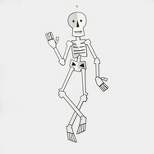 Paper Skeleton Halloween Wall Sign - Hyde & EEK! Boutique™