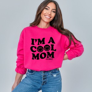 Simply Sage Market S.W.Smiley I'm A Cool Mom Smiley Face Sweatshirt - 1 of 4