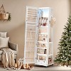 LED Lockable Jewelry Cabinet, Jewelry Organizer on Wheels, Standing Jewelry Armoire - 2 of 4