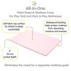 BreathableBaby All-in-One Fitted Sheet & Waterproof Cover, For 39" x 27" Play Yard Mattress (2-Pack), Light Pink - 3 of 4