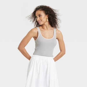 Women's Slim Fit Layered Tank Top - A New Day™ - 1 of 4
