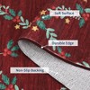 Washable Rug for Bedroom Christmas Floral Living Room Rug Non-Slip Holiday Indoor Floor - 4 of 4