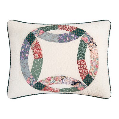 Heritage Patchwork Cotton Twin Quilt Set in White