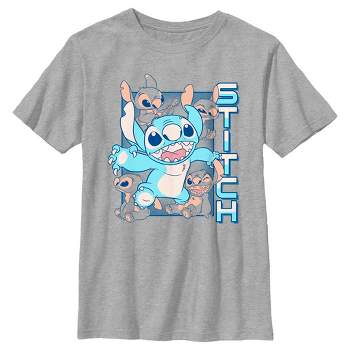 Boy's Lilo & Stitch Blue Stitch Faces T-Shirt