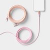 10ft USB-A to USB-C Braided Cable 2pk - heyday™ Bright Lilac Cosmetic Pink - 2 of 3