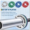 Small Weight Plates Set,Fractional Bumper Plates Set of 8 (0.25lbs 0.5lbs 0.75lbs 1lbs Pairs) Steel Change for Home Gym - 4 of 4