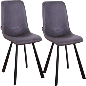 Syemin Dining Chairs Dining Chairs Set of 2 Upholstered Faux Leather Dining Room Chairs Modern Kitchen Chairs, Gray, 18.9"*20.5"*34" - 1 of 4