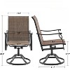 DSVIMOY Patio Dining Chairs, 4 Pieces Outdoor Dining Chairs Set, 360°Swivel Dining Chair for Patio, Brown, 23"*21.7"*40.2" - 2 of 4