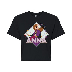 Women's - Frozen 2 - Anna Stirs Up Leaves Cropped Graphic T-Shirt - 1 of 4