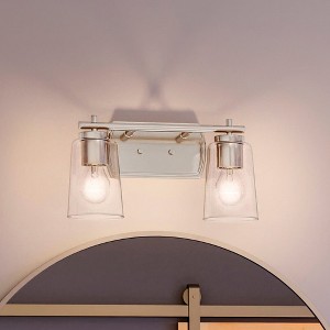 Urban Ambiance Luxury Traditional Bath Light 7.625''H x 13.875''W,  Polished Nickel Finish,  Esperance Collection, UHP4151 - 1 of 4