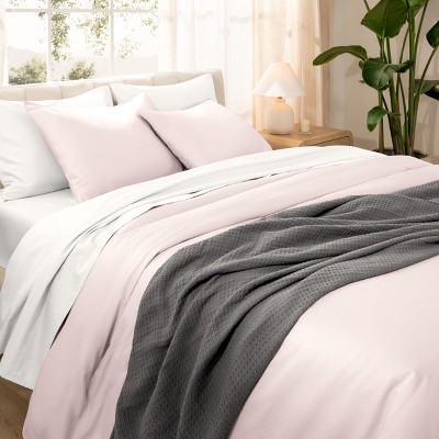 400 Thread Count Organic Cotton Sateen Duvet Cover and Sham Set by Bare Home