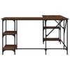 vidaXL Desk Brown Oak 54.7 in.x54.7 in.x29.5 in. Engineered Wood - 4 of 4
