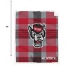 NCAA NC State Wolfpack Plaid Steel Royal Plush Faux Shearling Blanket - 3 of 3