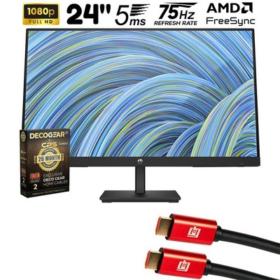 Hewlett Packard V24v G5 24" FHD 16:9 LCD Monitor, Black w/ 26 Month Protection Bundle