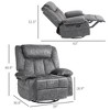 Aghana Digitals Black Oversized Massage Recliner with 8 Vibration Points, Lumbar Heat, 360° Swivel, - 4 of 4