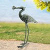 SPI Home Garden Single Crane Eating Fish – 26" Cast Iron Bird Sculpture, Nature-Inspired Outdoor Decor - 3 of 3