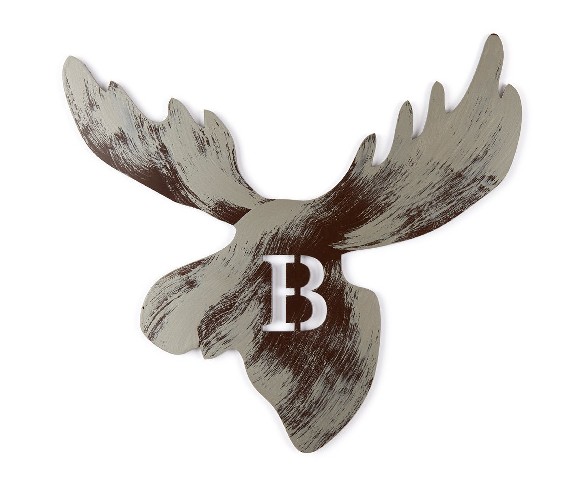 Letter2Word Hand Painted Letter B in Moose Head 3D Wall Sculpture