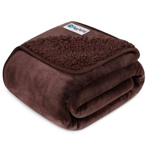 PetAmi Waterproof Dog Blanket For Pet Cat, Faux Shearling Fleece Couch Cover, Soft Plush Washable Reversible Throw - 1 of 4