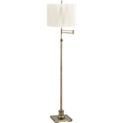 360 Lighting Westbury Adjustable Linen Diamond Pleat Shade Floor Lamp