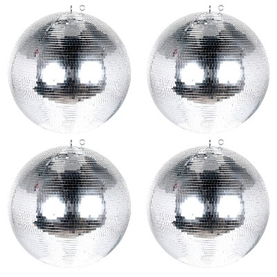 Eliminator Lighting EM16 Hanging Mirror Disco Ball for Parties, Clubs, Dance Floor, DJ Sets, 16 Inch Diameter (4 Pack)