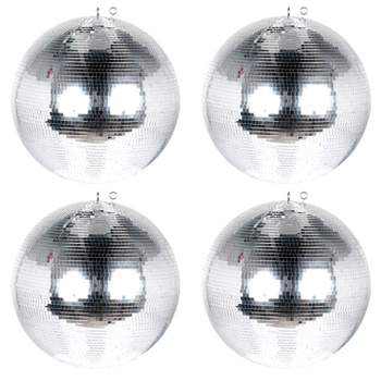 GLITTER BALL 200mm 8 Inch Mirror Ball Lightweight Silver for Disco