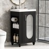 MOEPISY 20 inch Bathroom Vanity with Sink, Bathroom Vanity Cabinet with Two-tier Shelf, Adjustable Shelf - 2 of 4