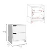 INFURNIC Nightstands Modern Bedside Table with Dual-Drawer Storage and stylish base Sleek Design for Bedroom, White, 14.6"*17"*19.9" - 4 of 4