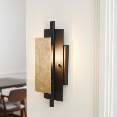 Lowery Black and Gold Iron Wall Sconce
