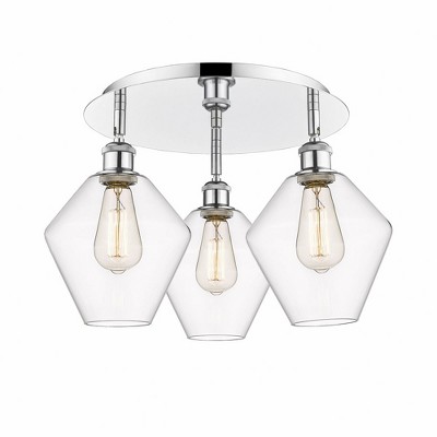 Cindyrella - 3 Light Flush Mount In Industrial Style-11 Inches Tall and 19.75 Inches Wide