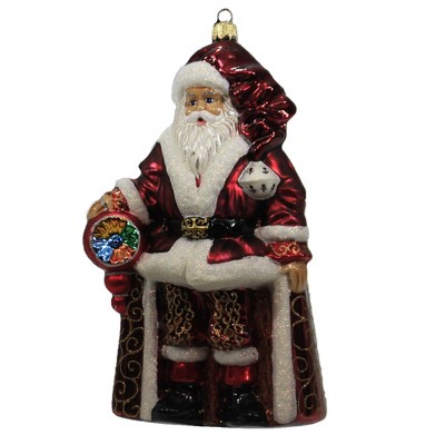 Holiday Ornament 8.25" Feliz Navidad Santa Christmas Couture Santa  -  Tree Ornaments