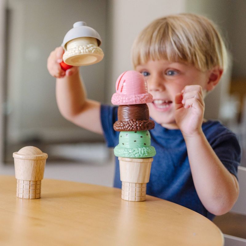 Melissa &#38; Doug Scoop and Stack Ice Cream Cone Magnetic Pretend Play Set, 6 of 17