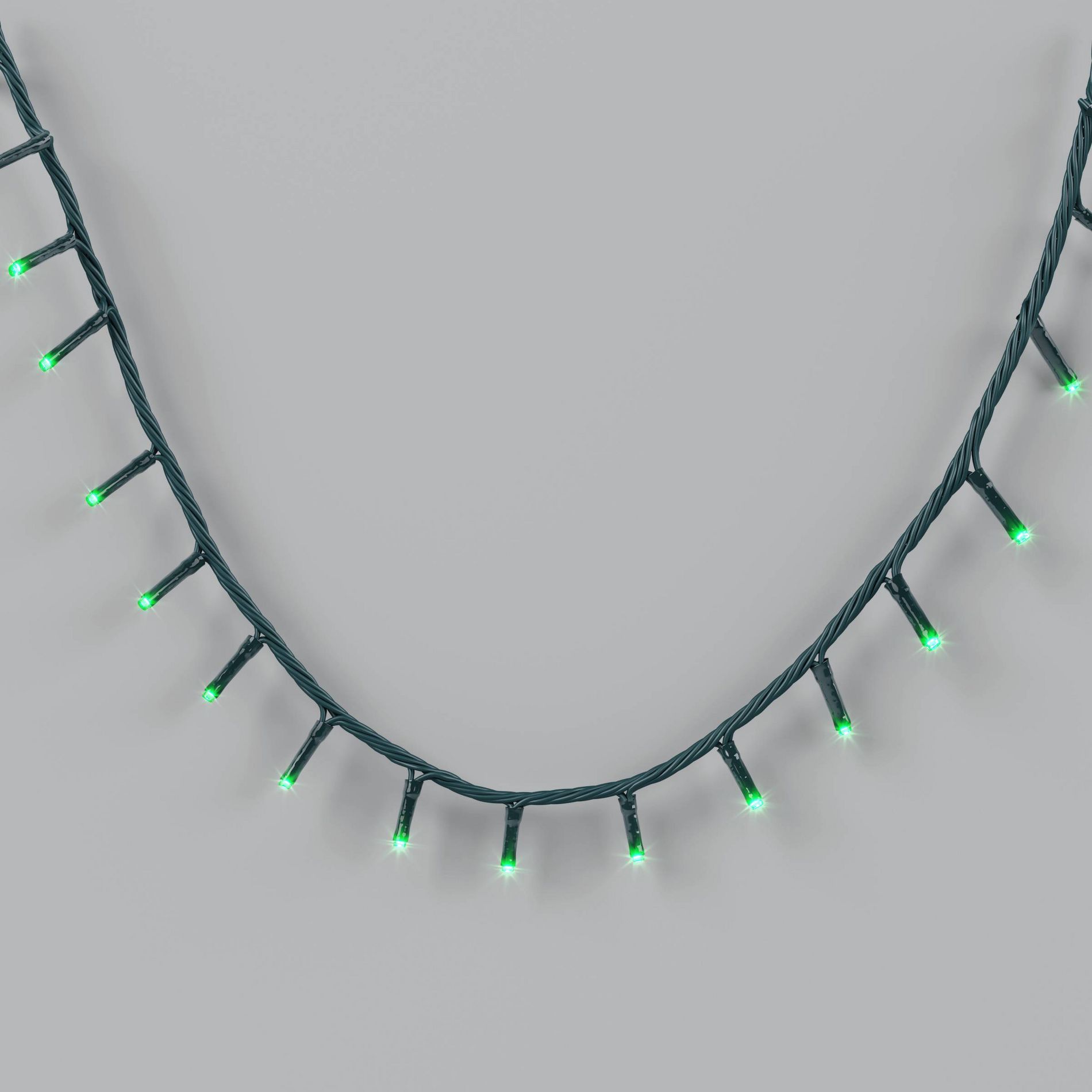 9.5' 3mm 100ct LED Micro Christmas String Lights Green with Green Wire - Wondershop™