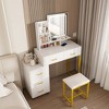 Bella Depot 31.5'' Makeup Vanity Table Makeup Vanity Table with 5 Drawers for Bedroom Dressing Room - 2 of 4