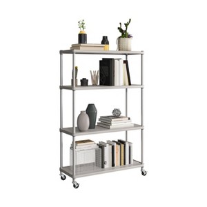 Seville Classics HOME 4-Tier Steel Shelving with Shelf Liners, 36" W x 14" D x 56.5" H - 1 of 4