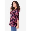 Roaman's Women's Plus Size Long Sleeve V Neck Ultimate Tee - 4 of 4
