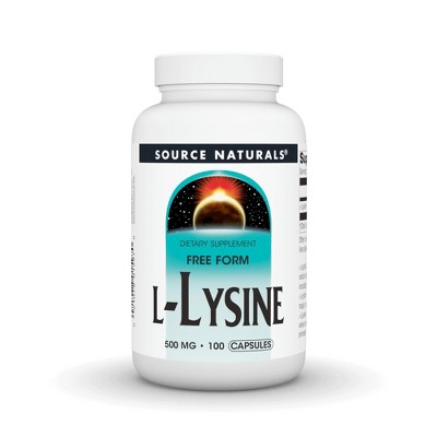 L-Lysine 500mg by Source Naturals, Inc.  -  100 Capsule