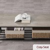 Jojoka Dining Table Set for 4,Rectangular Kitchen Table Set with 2 Backrest Chairs, 2-Person Bench with Storage Rack, Set for Small Spaces, Apartment - 4 of 4