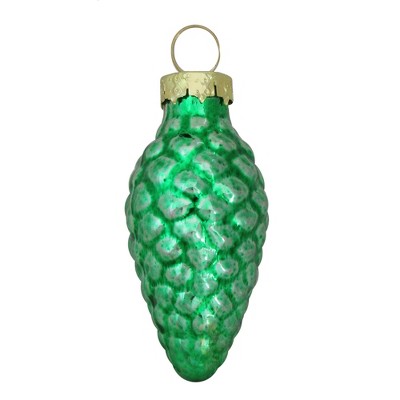 Northlight 56ct Shiny Green Glass Pinecone Christmas Ornaments 1.75" (45mm)