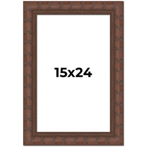 PosterPalooza | 15x24 Wide Bamboo Picture Frame, UV Acrylic, 4 Finishes - Brown, Black, Silver, and Natural - 1 of 4