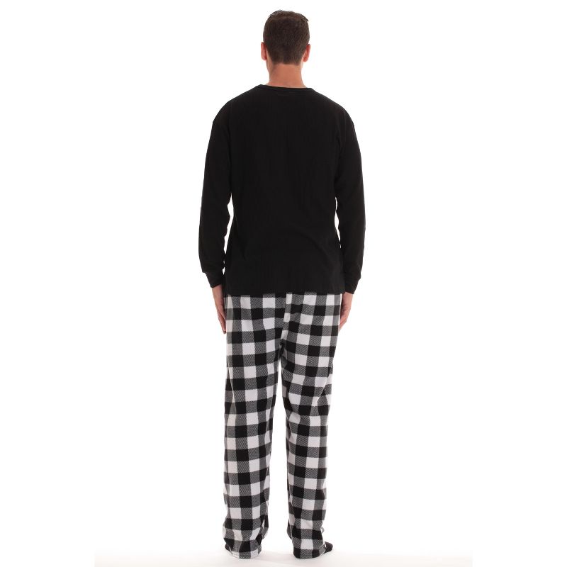 #followme Mens Pajama Pants Set with Matching Novelty Socks with Sayings - 3 Pc Mens Fall PJ Set, 3 of 5
